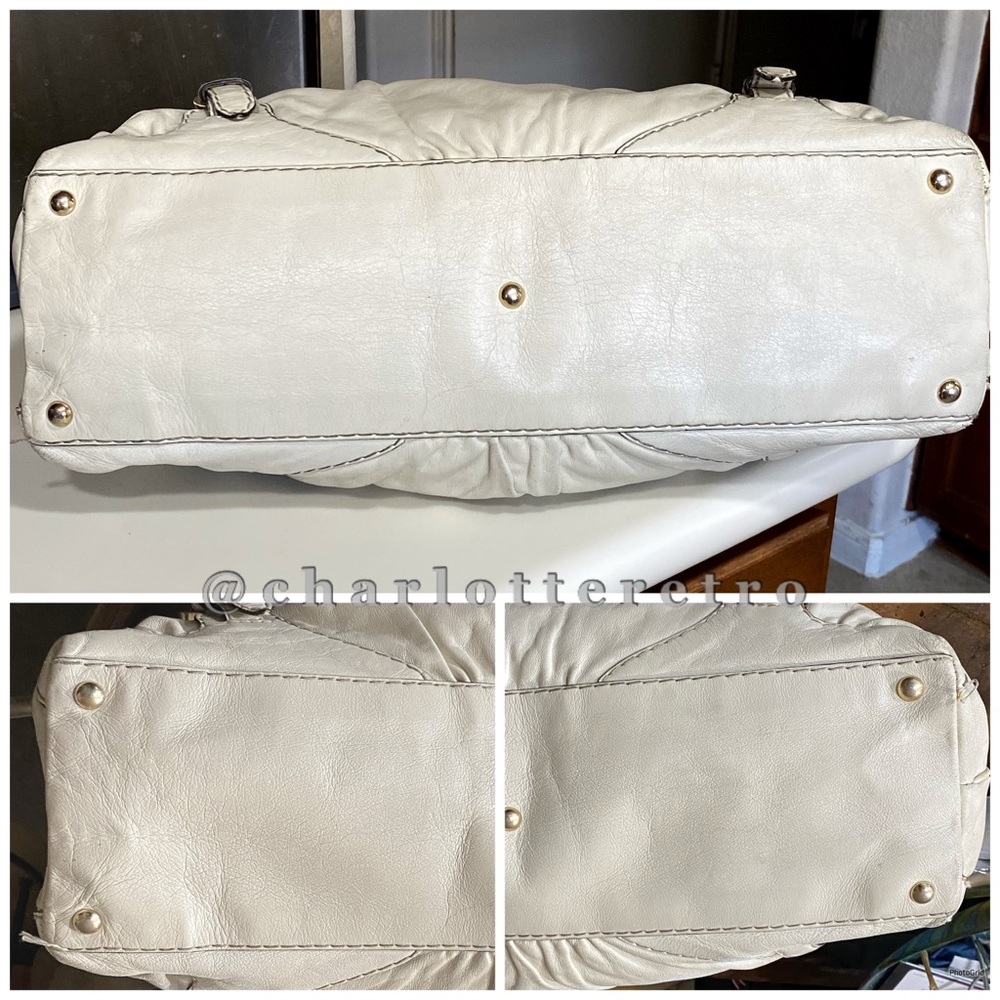 Gucci • Ivory Leather Horsebit Nail Boston Bag - Picture 8 of 16